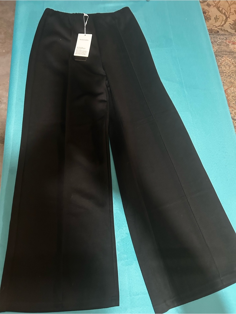 Wide-Leg Black Trousers